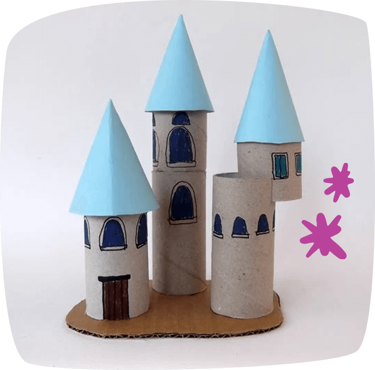 Schloss aus Pappröhren
