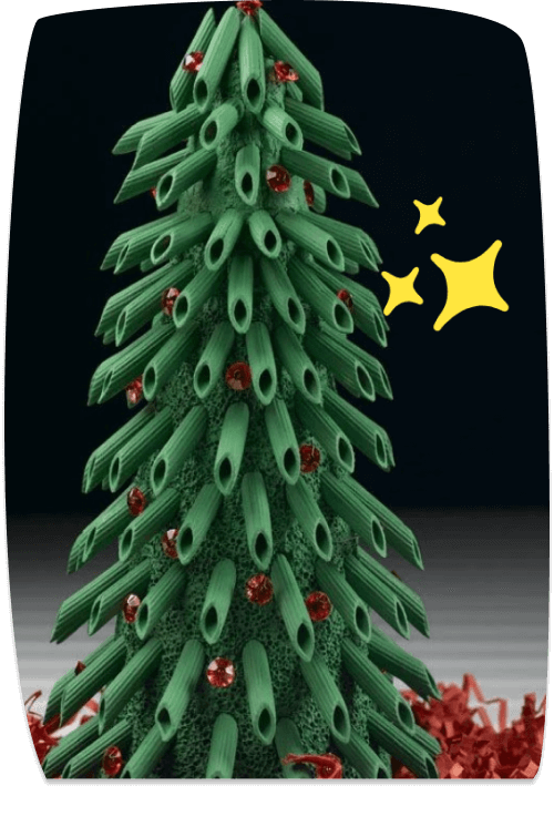 Stehender Nudelweihnachtsbaum