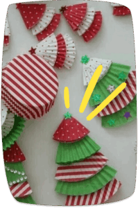Weihnachtsbaum aus Muffinförmchen